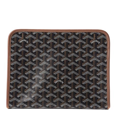 goyard goyardine pouch black gold